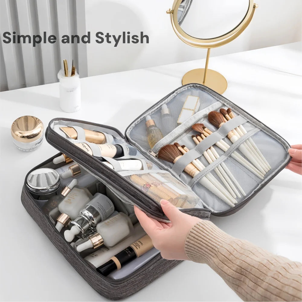 Luxury Makeup Organizer Bag for Travel & Toiletries