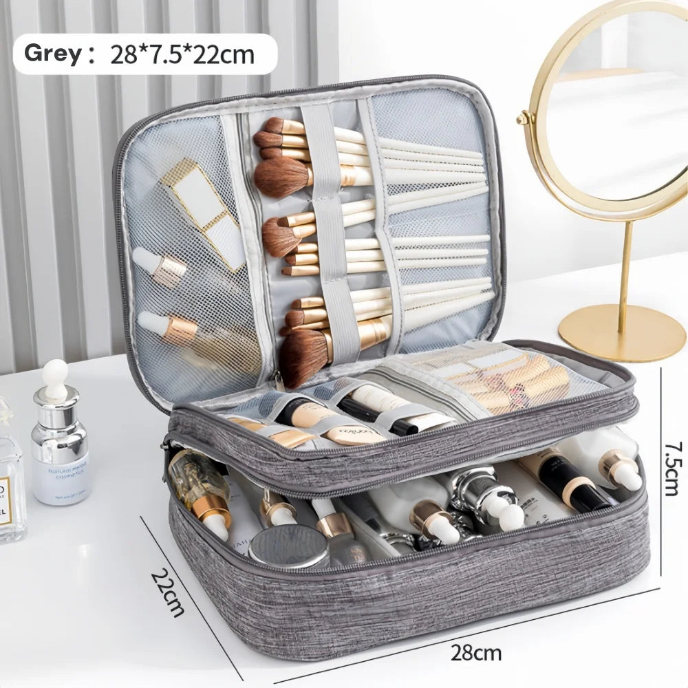 Luxury Makeup Organizer Bag for Travel & Toiletries