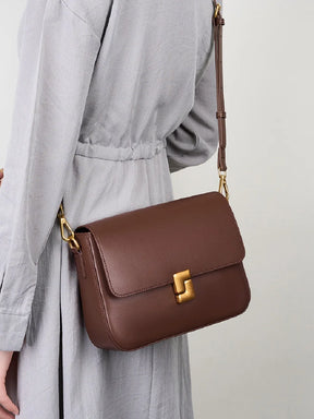 100% Split Leather Women’s Small Square Shoulder Bag