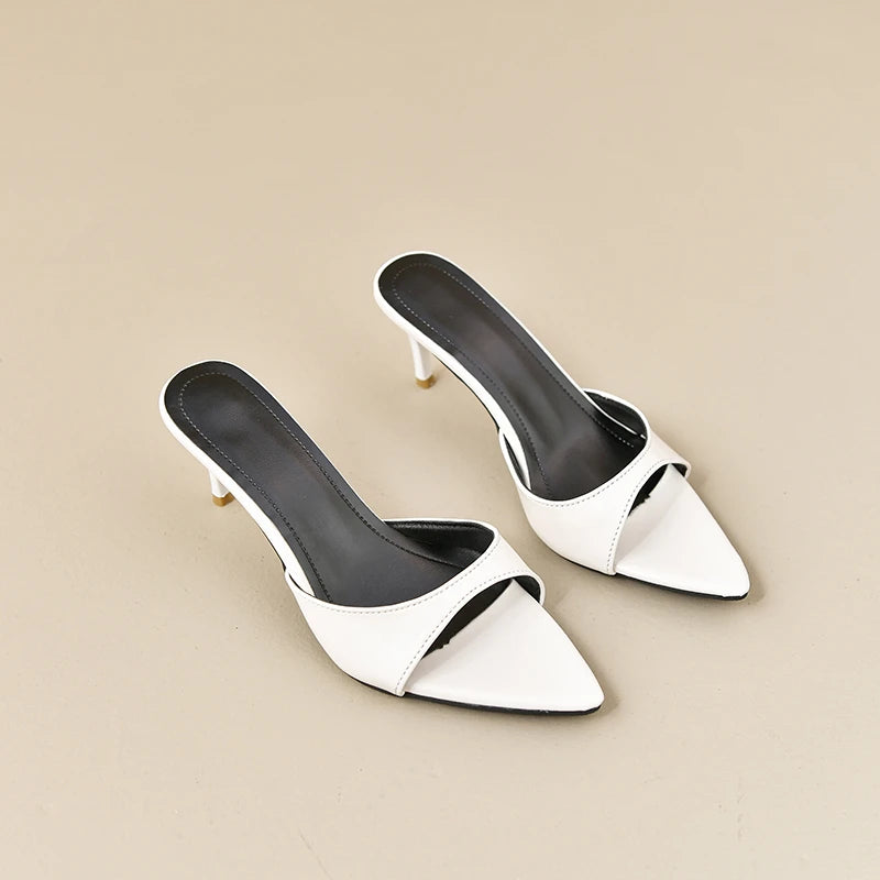 2024 Summer Designer Pointed Stiletto Mule Sandals