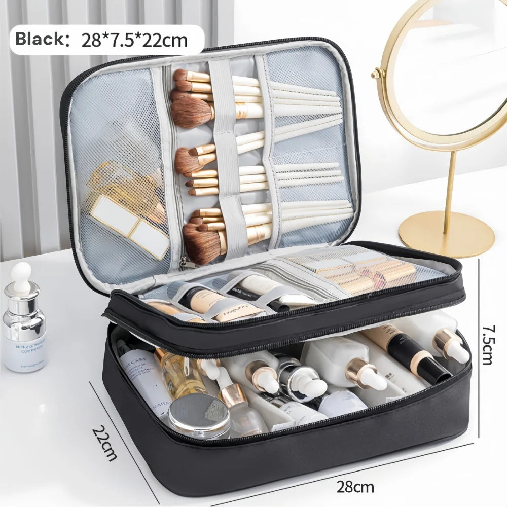 Luxury Makeup Organizer Bag for Travel & Toiletries