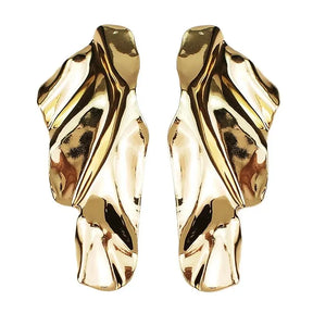 Punk Vintage Irregular Geometric Big Sequin Stud Earrings