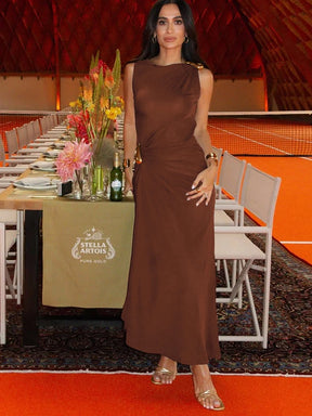 Sisterlinda Solid Slim Fit Body-shaping Maxi Dress
