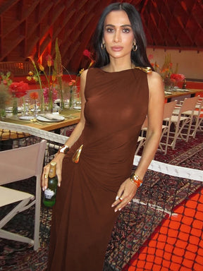 Sisterlinda Solid Slim Fit Body-shaping Maxi Dress