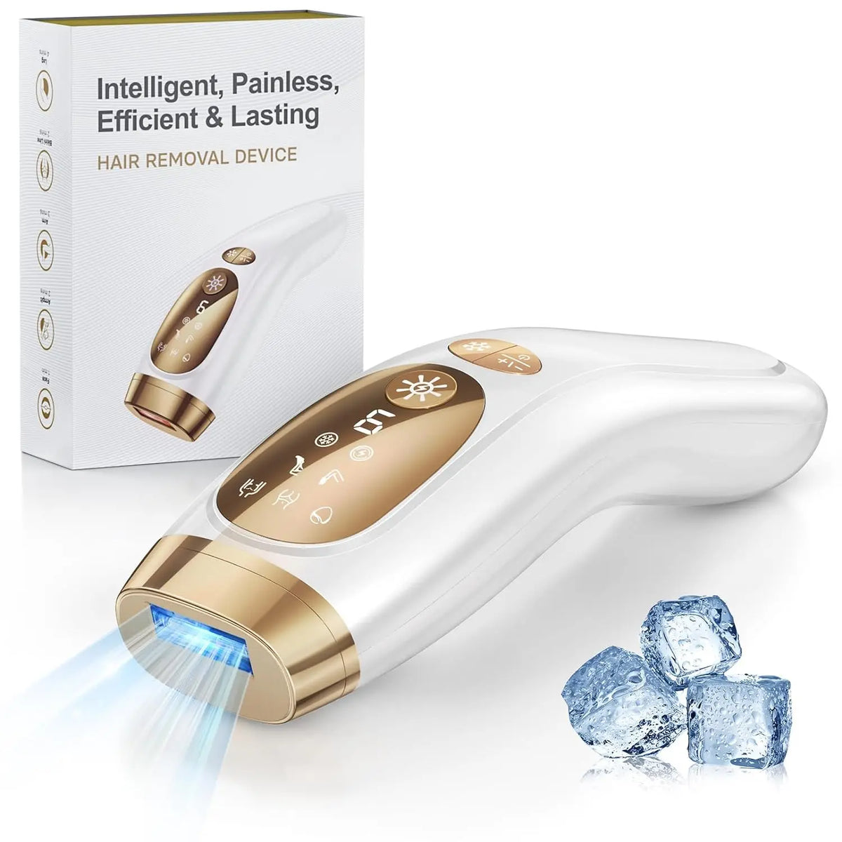 IPL Hair Removal Laser with 9 Gears & Ice-Cooling for Men & Women
