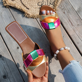 Summer Designer Women's Solid Color Fashion Slipper