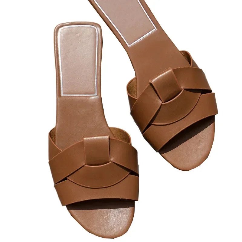 Summer Designer Women's Solid Color Fashion Slipper
