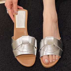 Summer Designer Women's Solid Color Fashion Slipper