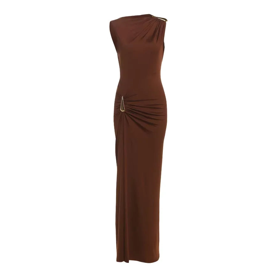 Sisterlinda Solid Slim Fit Body-shaping Maxi Dress