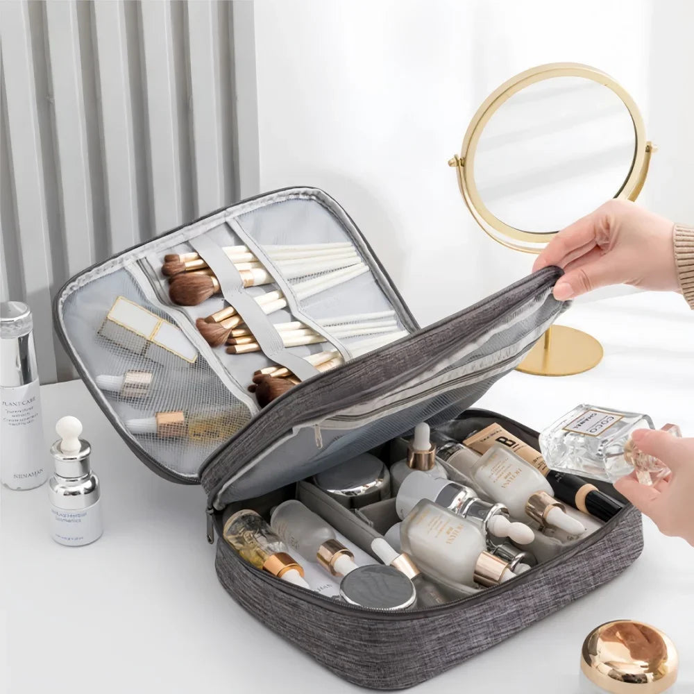 Luxury Makeup Organizer Bag for Travel & Toiletries
