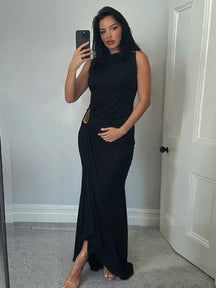 Sisterlinda Solid Slim Fit Body-shaping Maxi Dress