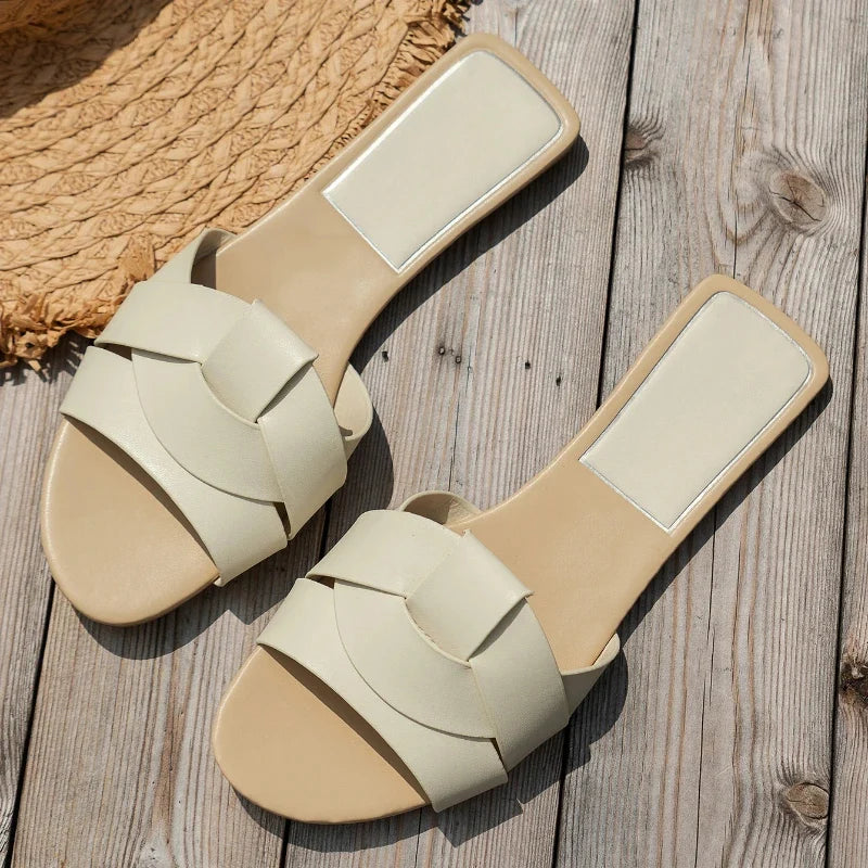 Summer Designer Women's Solid Color Fashion Slipper