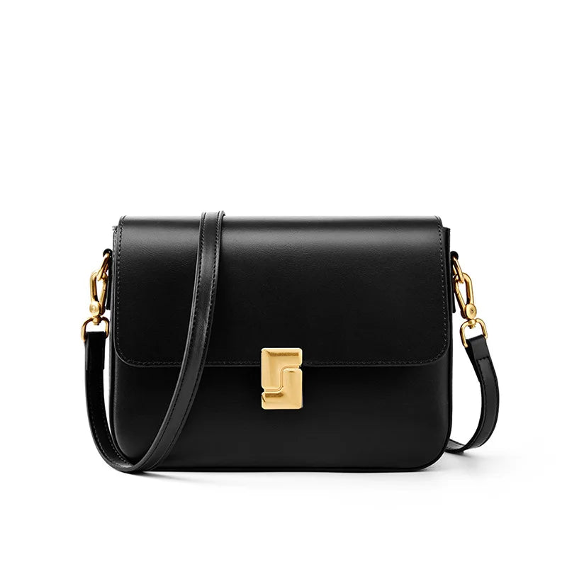 100% Split Leather Women’s Small Square Shoulder Bag