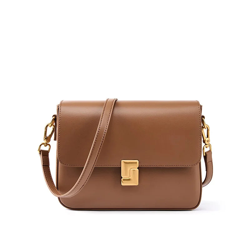 100% Split Leather Women’s Small Square Shoulder Bag