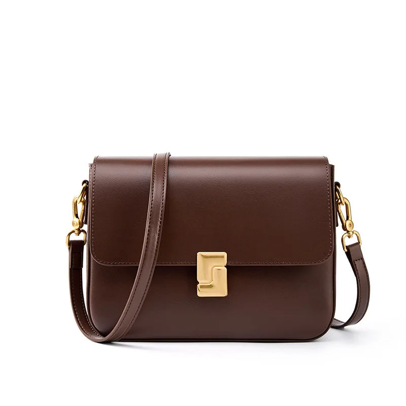100% Split Leather Women’s Small Square Shoulder Bag