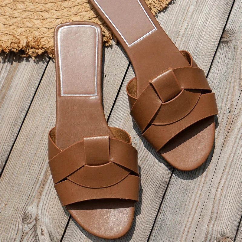 Summer Designer Women's Solid Color Fashion Slipper